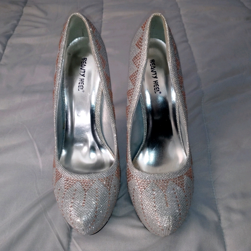 Silver Spike Heal Shoe